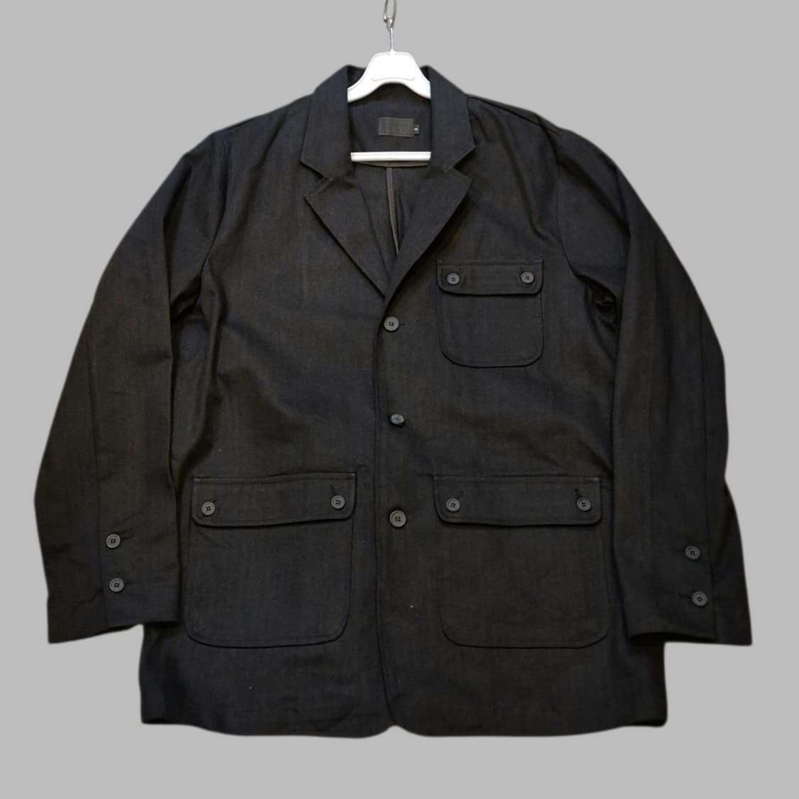 L~XL(착샷잇음) 블랙 면 워크블레이져  상품이미지1