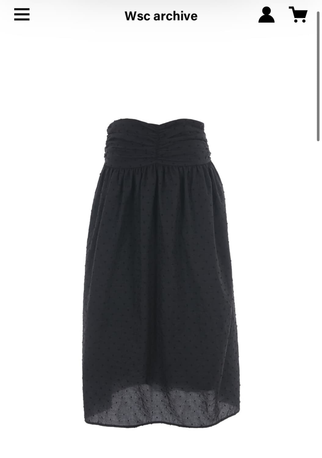 wsc archive 블랙 스커트 상품이미지1