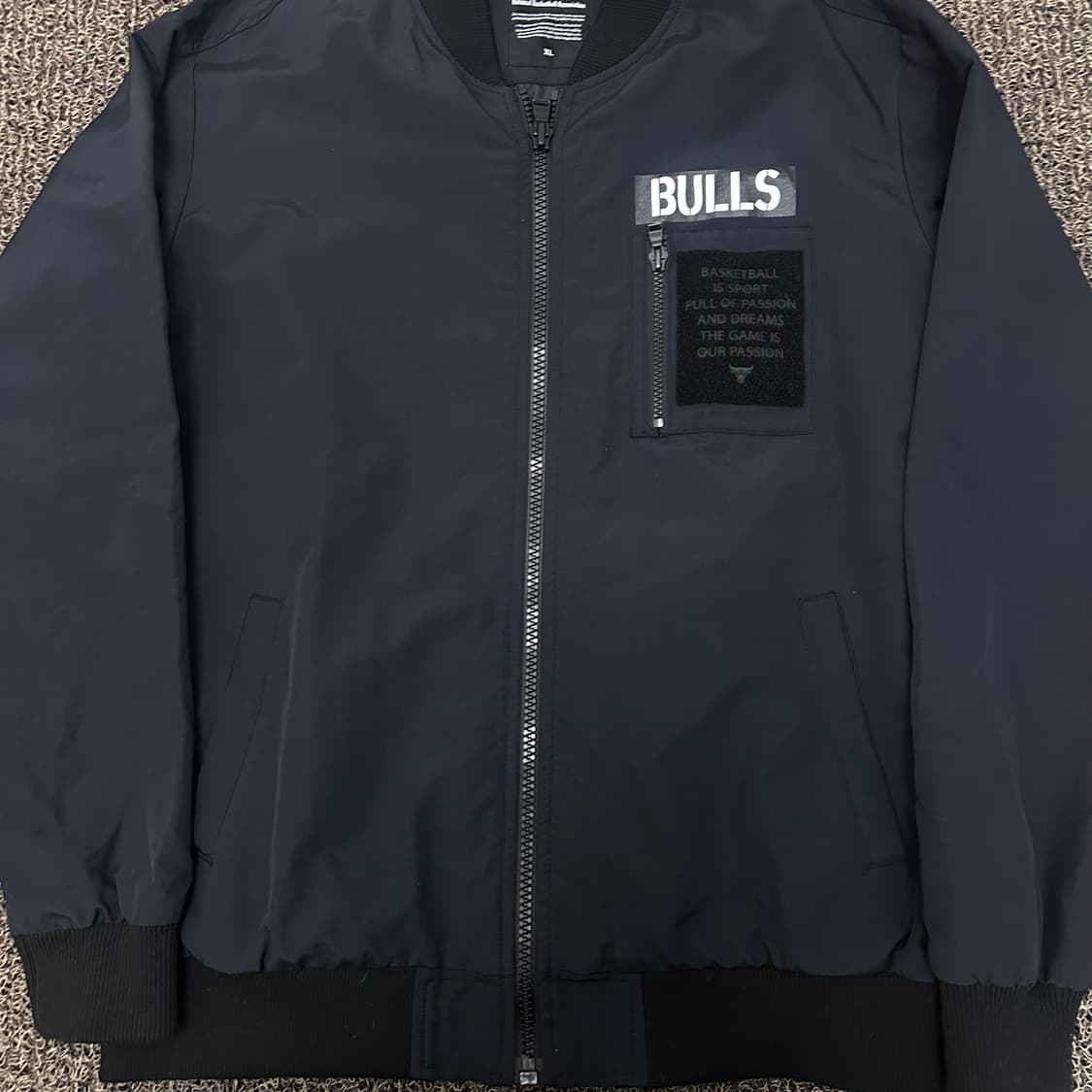 NBA 엔비에이 시카고 불스 코치 바람막이 자켓 블랙 105(XL) 상품이미지3
