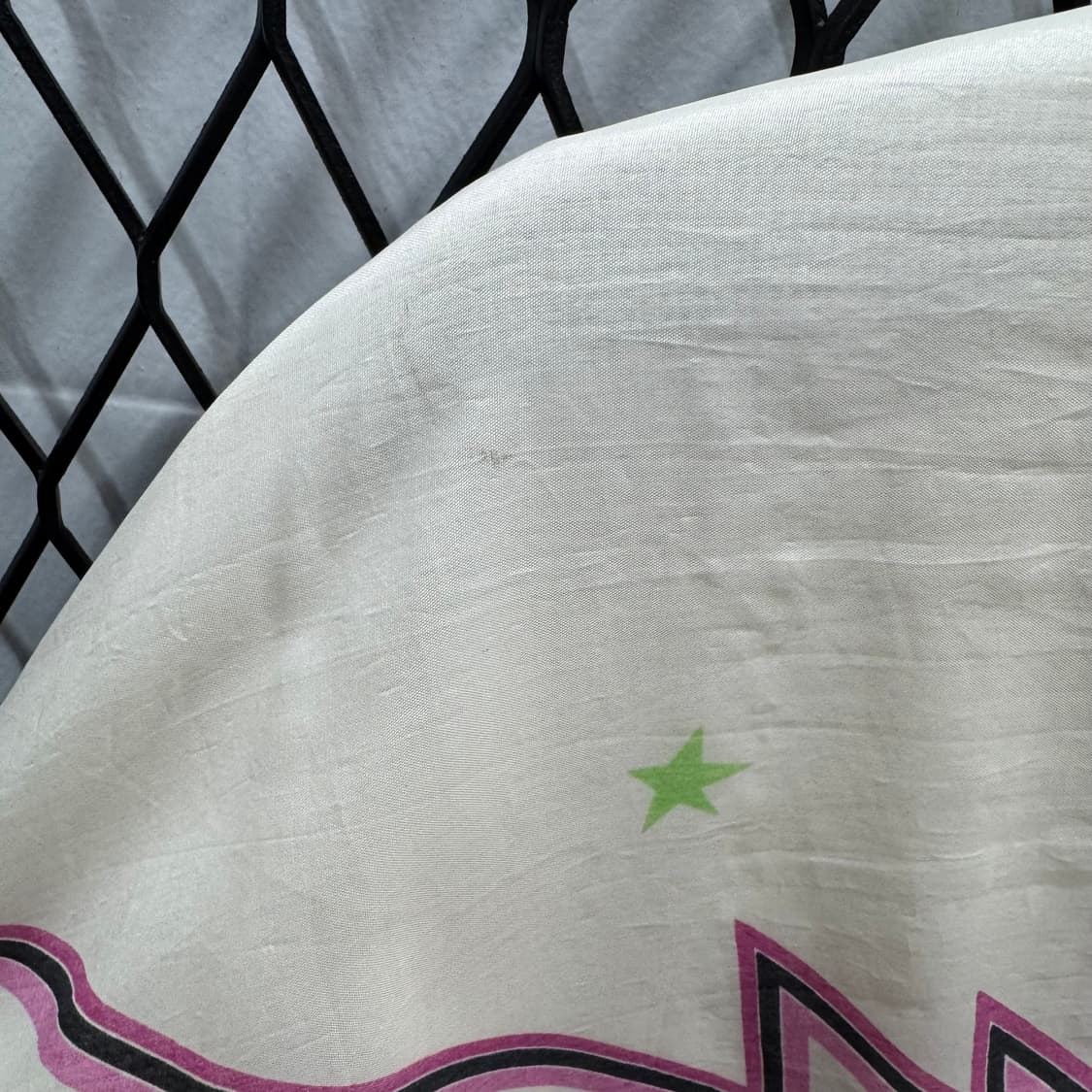 00s 아디다스 올드스쿨 바람막이 별 패턴 네온 컬러 포인트 화이트 상품이미지8