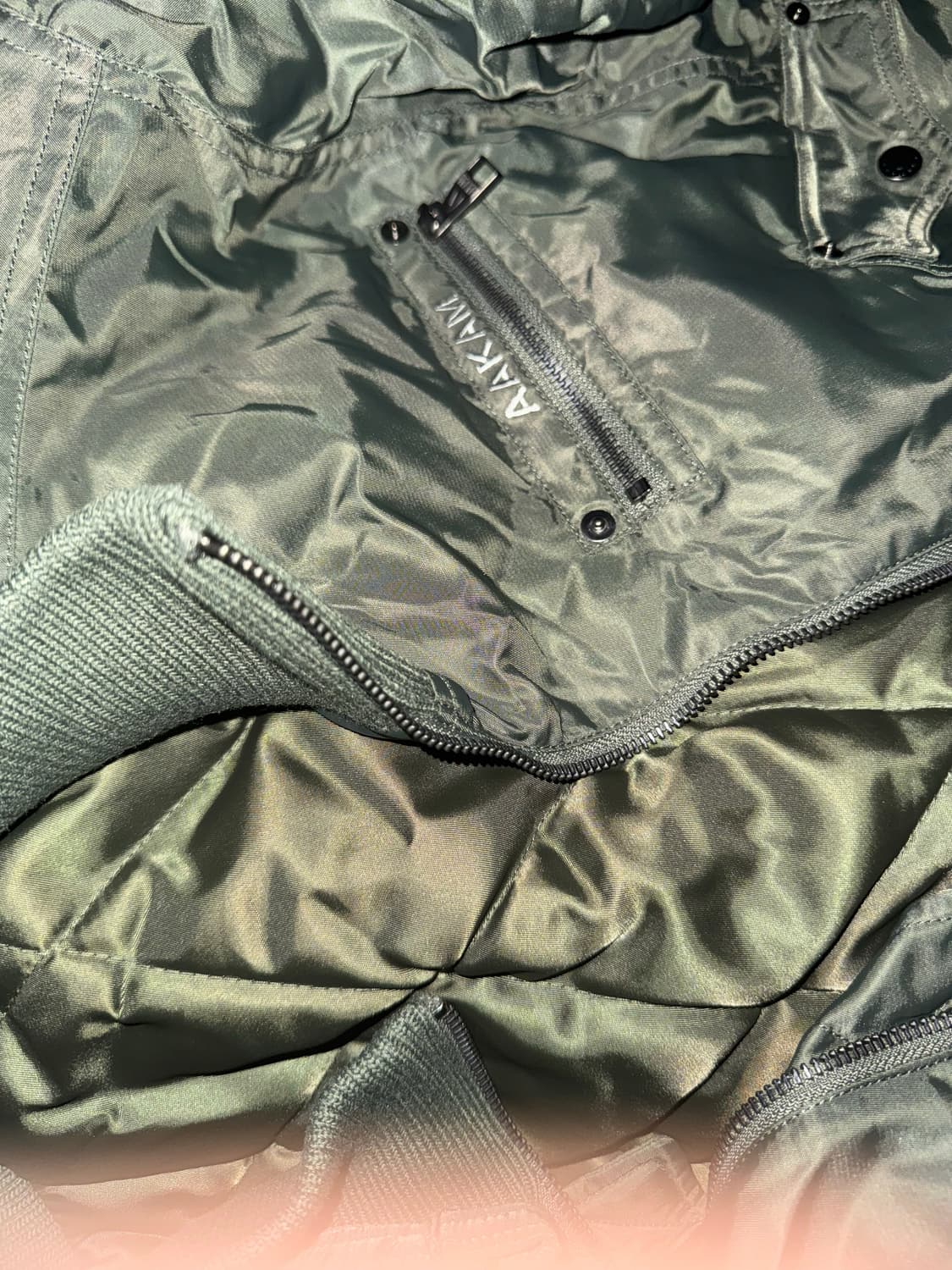 High-Neck Bomber Jacket (Khaki) 상품이미지2