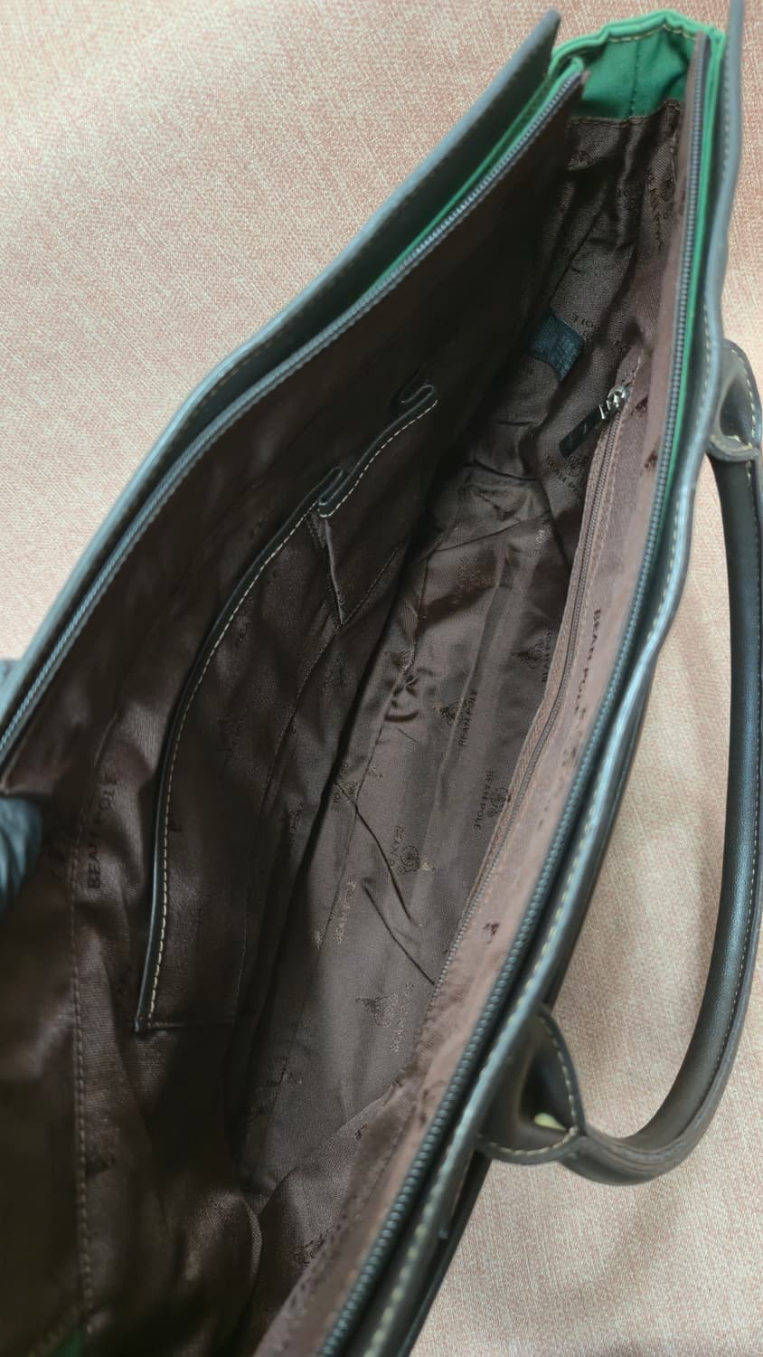 빈폴(BEANPOLE) 브리티시 클래식 나일론+레더 브리프케이스 (그린) 상품이미지8