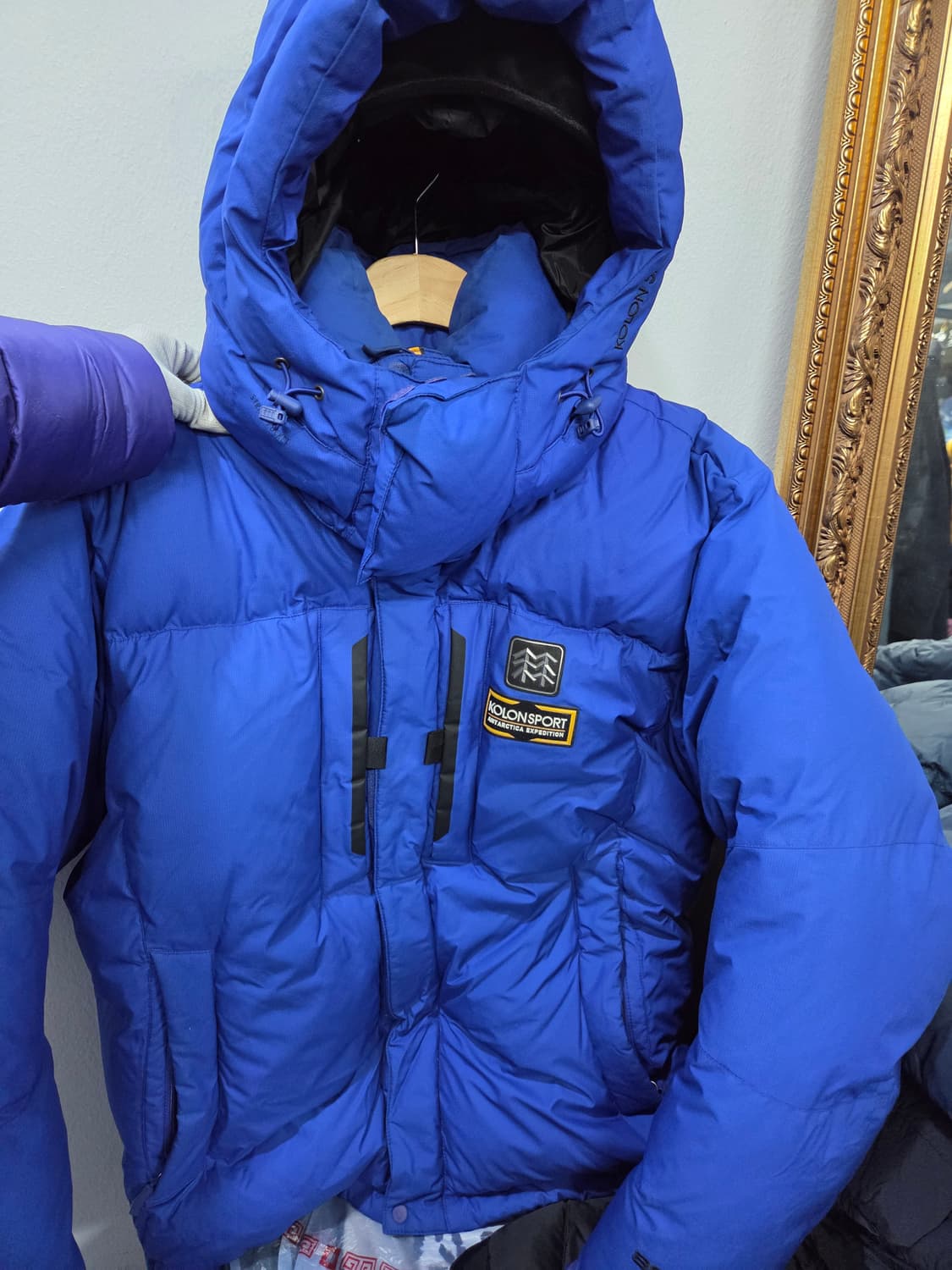 코오롱스포츠 블루 헤비 구스다운 패딩 히말라야 상품이미지7