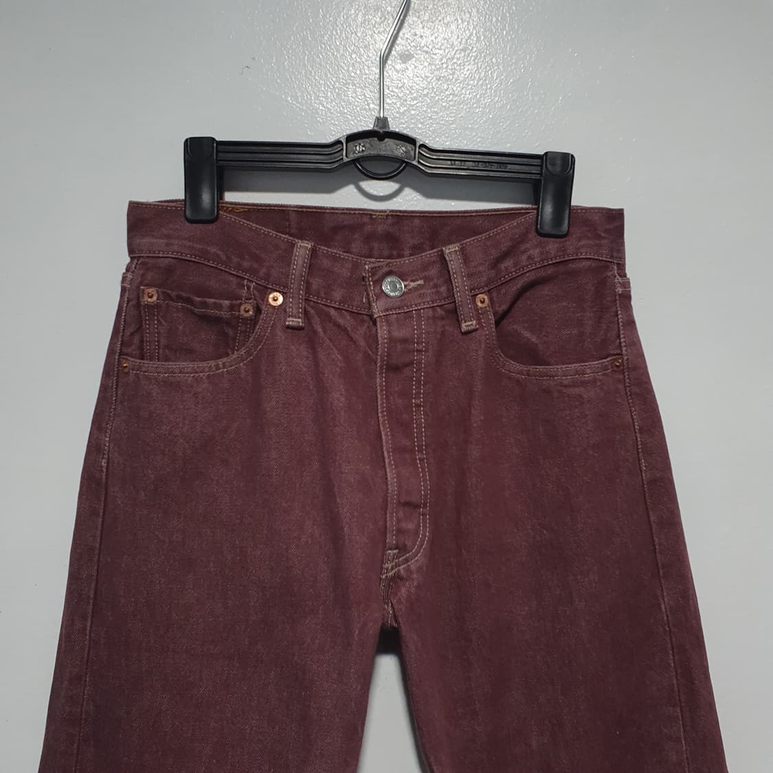 00s 리바이스 501 XX 버튼플라이 데님 팬츠 와인 버건디 28-30 상품이미지2