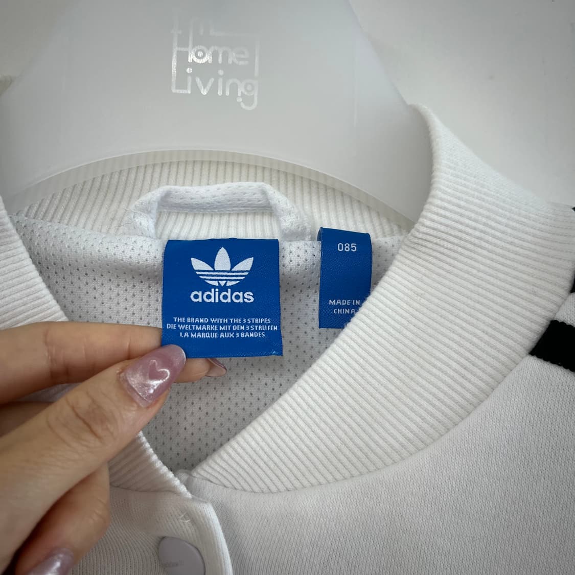 아디다스 백로고 검흰 화이트 봄버 자켓 상품이미지6