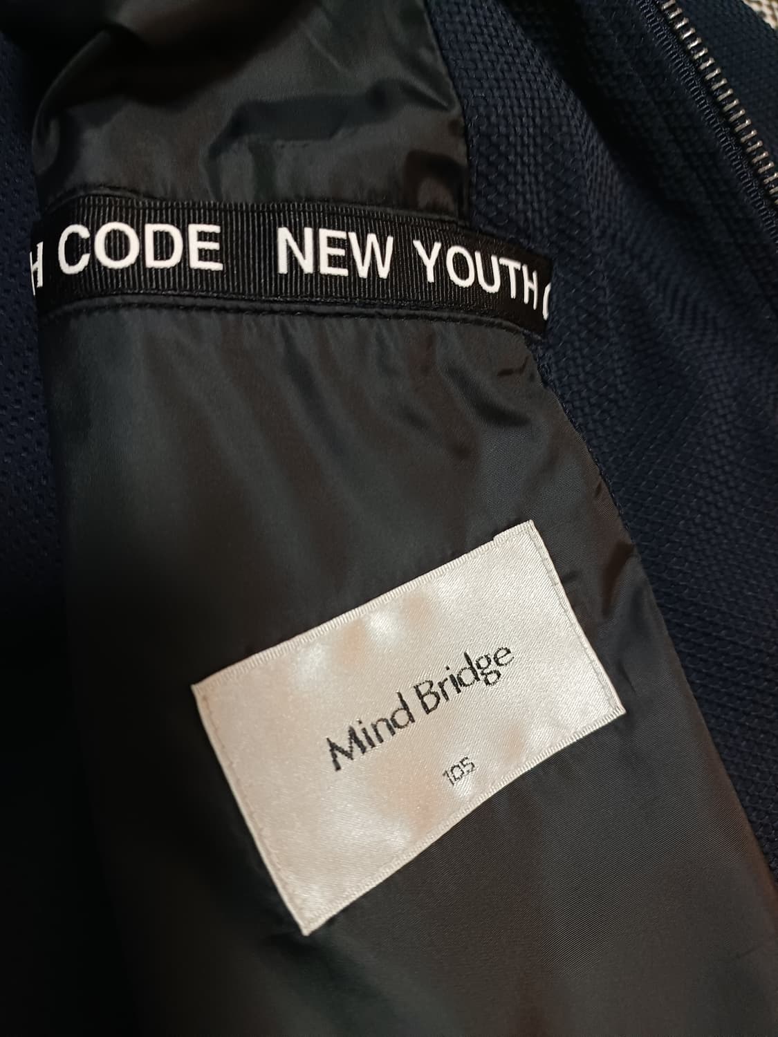 마인드브릿지 세련된 네이비 블루종 점퍼 (105) 상품이미지5