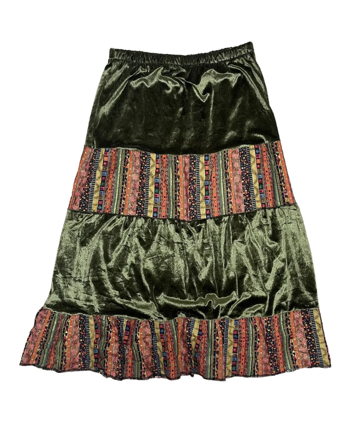 Velvet ethnic banding skirt 상품이미지1