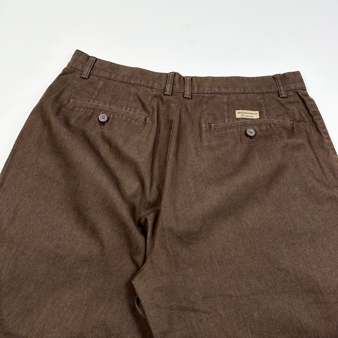33 VTG 빈티지 와이드 투턱 치노팬츠 브라운 상품이미지4
