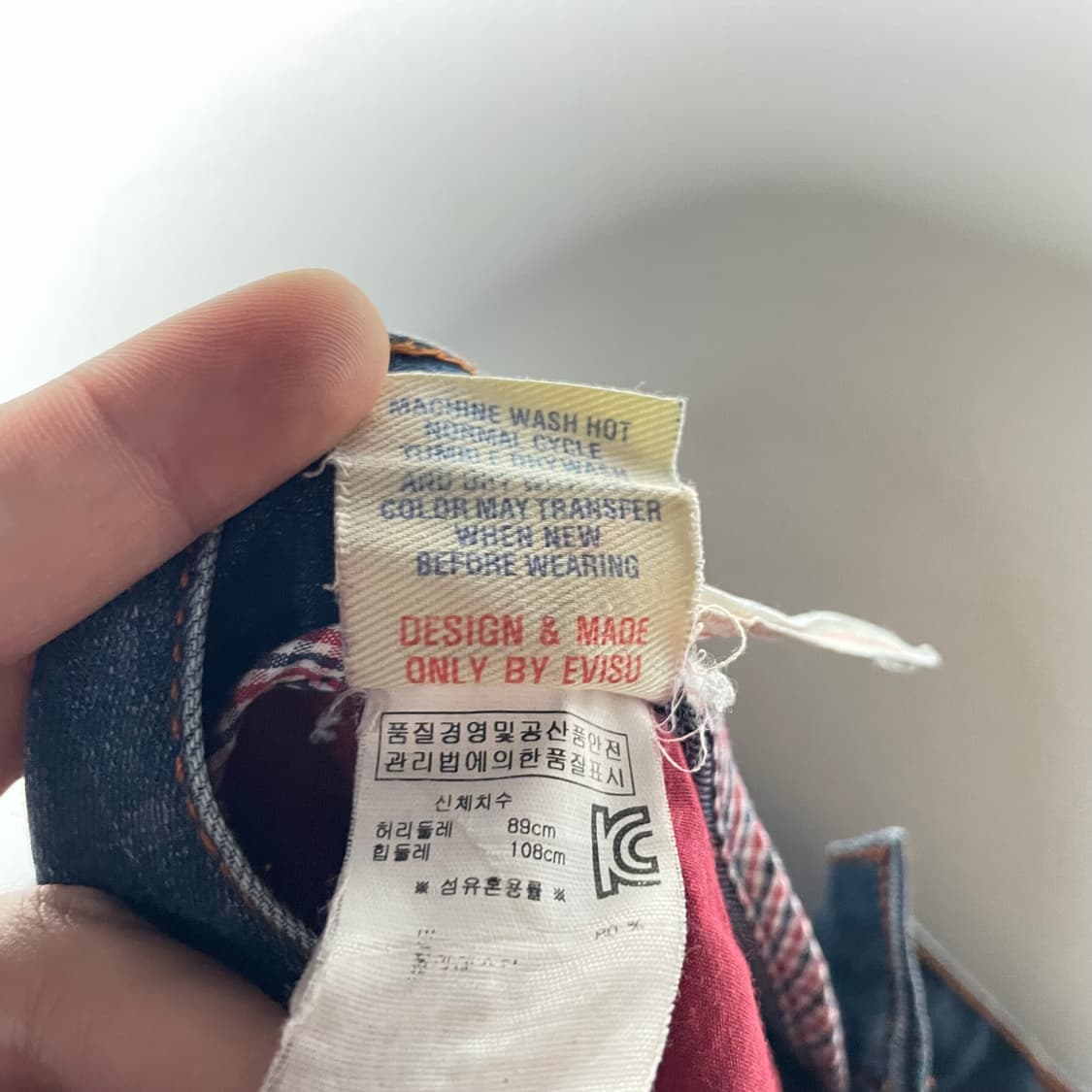 EVISU 에비수 오렌지 갈매기 데님팬츠 상품이미지9