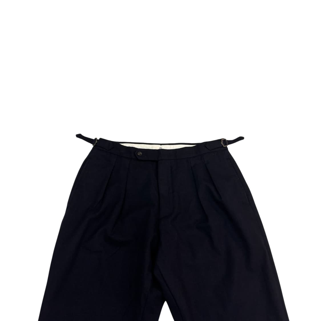 퍼렌 네이비 투 턱 울 슬랙스 상품이미지2