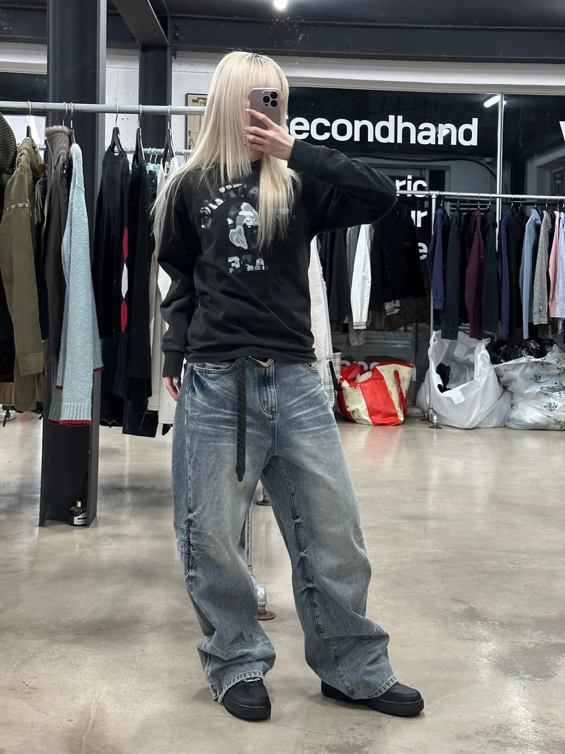 베이프 시티 카모 컬리지 롱슬리브 상품이미지3