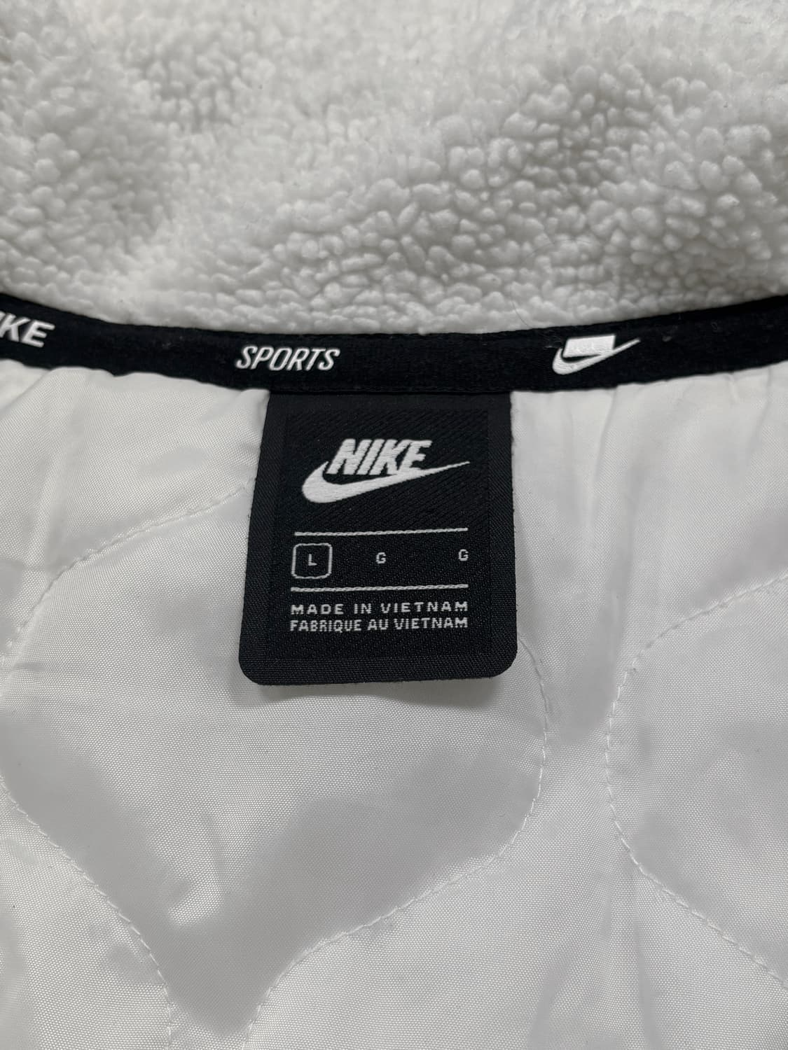 나이키 화이트 플리스 집업 자켓 상품이미지5