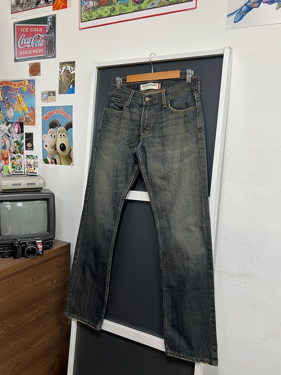 00s Levis 리바이스 514 슬림 스트레이트핏 흑청 데님 팬츠 상품이미지10