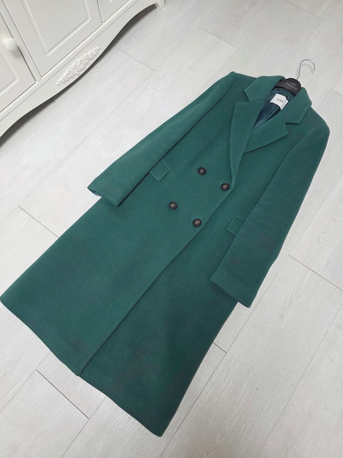 새상품급) 리스트 쉬즈미스 울 롱코트 민트컬러💚 상품이미지3