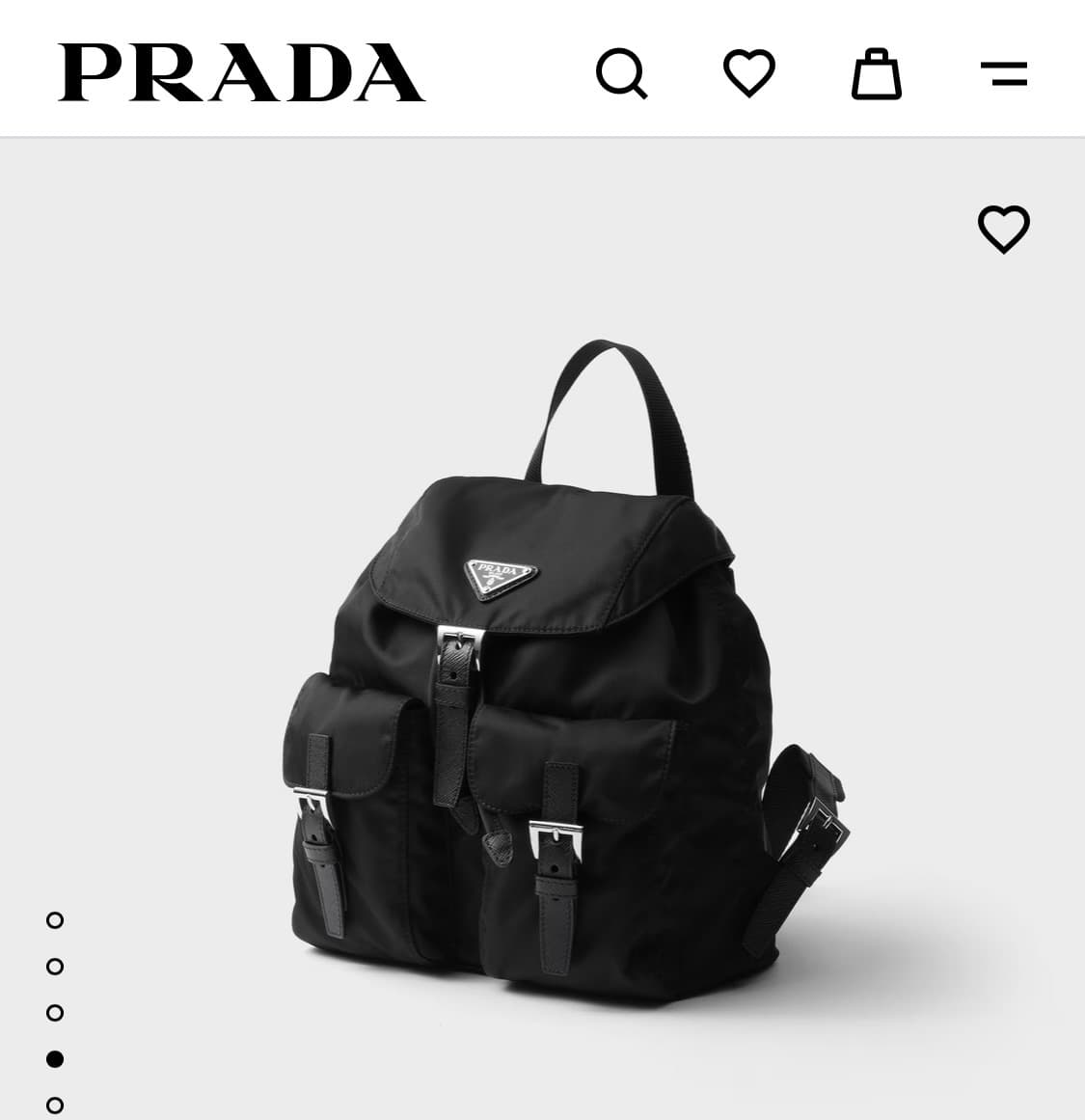프라다 리나일론 스몰 백팩 블랙 상품이미지2