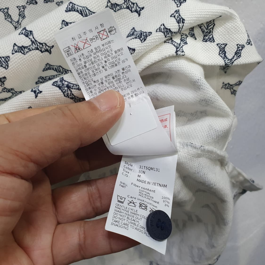 MLB 모노그램 올오버 뉴욕양키스 카라 반팔 티셔츠(95) 상품이미지5