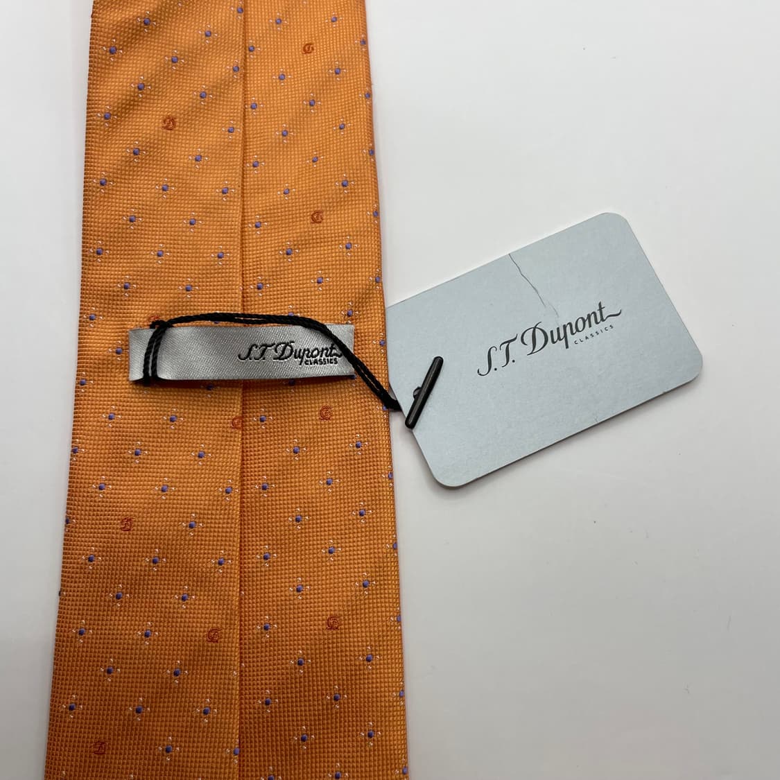 387) (S.T DUPONT) 듀퐁 패턴 넥타이 미사용 상품이미지5