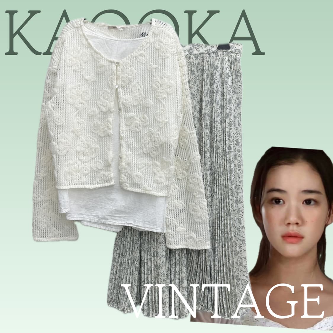 🍃민들레 홀씨의 여정 코디세트🍃모리걸 그런지 레이스 블라우스 페어리 상품이미지1