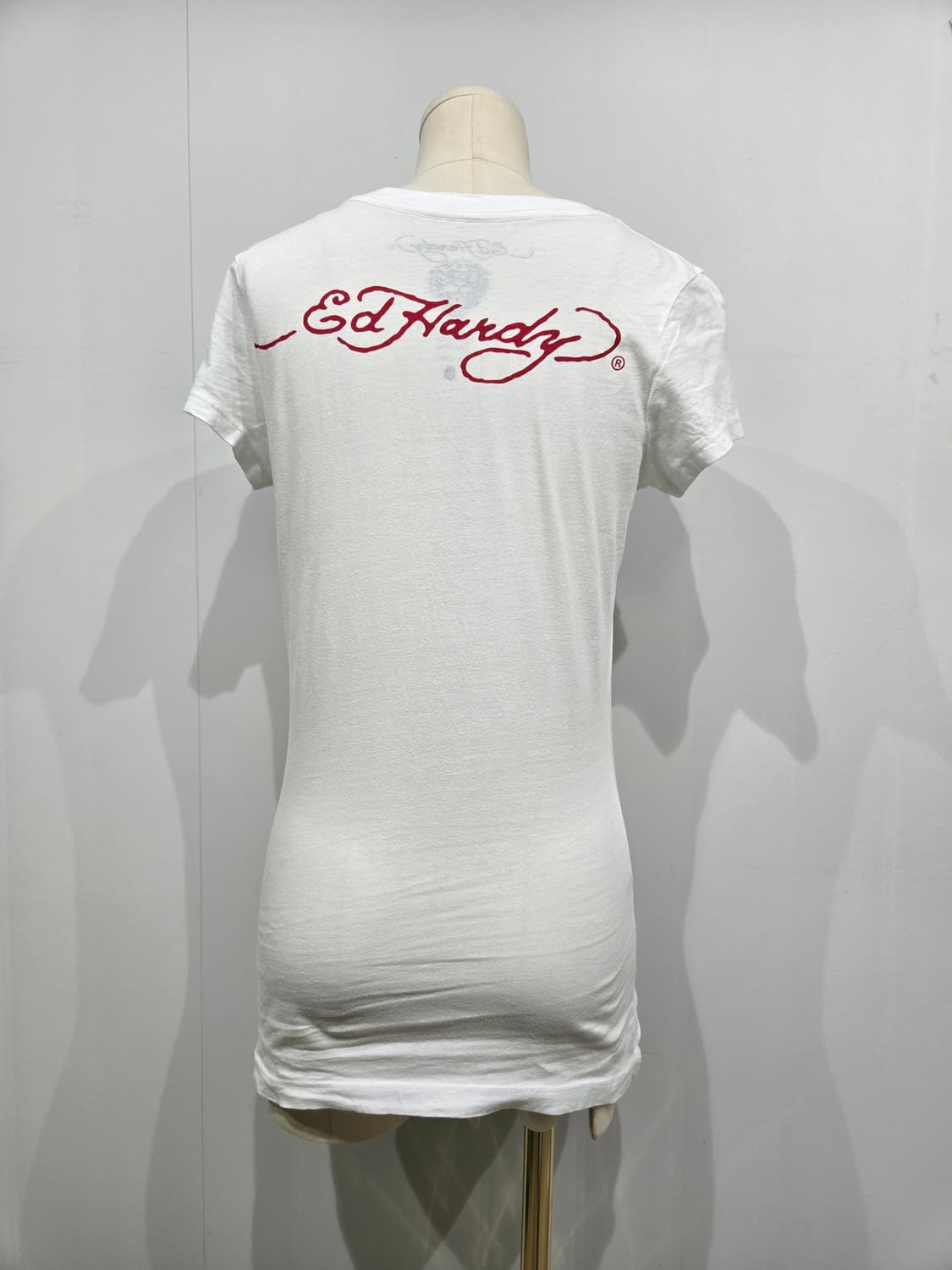 에드하디 Love Kills V넥 반팔 티셔츠 화이트 상품이미지2