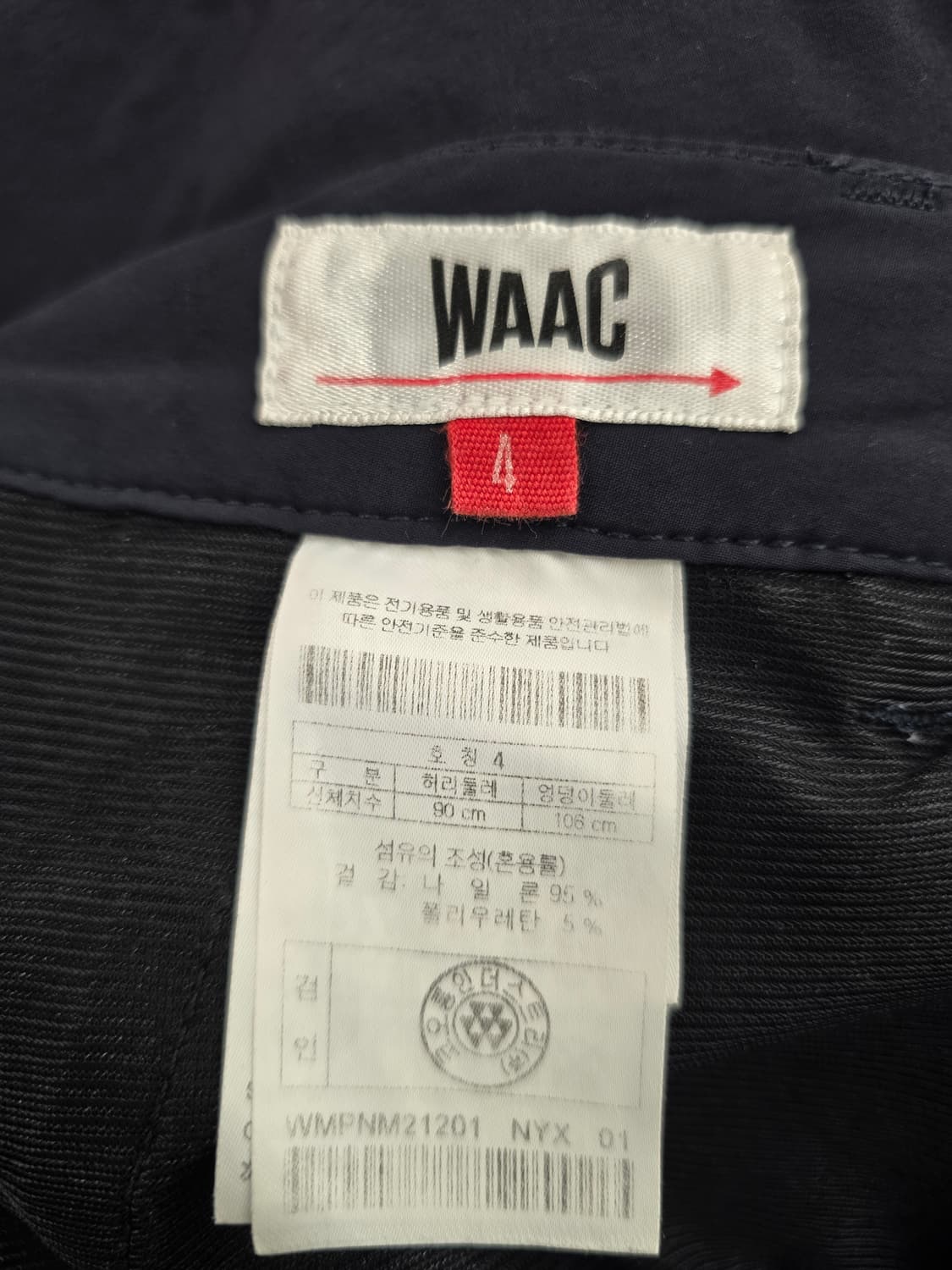 WAAC 왁  골프웨어 바지.  싸이즈 34 남자 상품이미지7