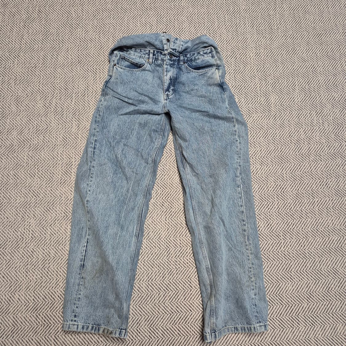 와이프로젝트 팝업진 팝업 데님 연청 상품이미지2