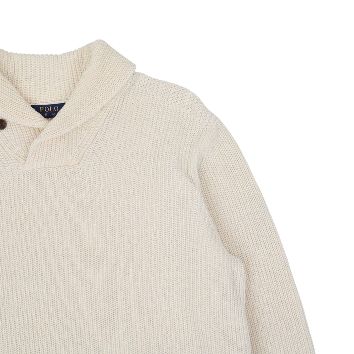 폴로 랄프로렌 아이보리 숄카라 골지 니트 상품이미지3