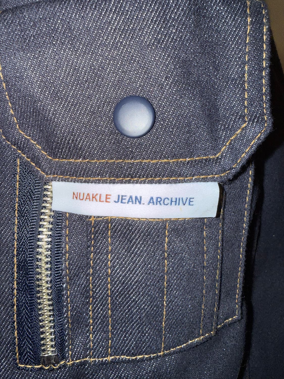 누아클레 유니섹스 리버시블 데님 MA-1 점퍼 네이비 상품이미지2