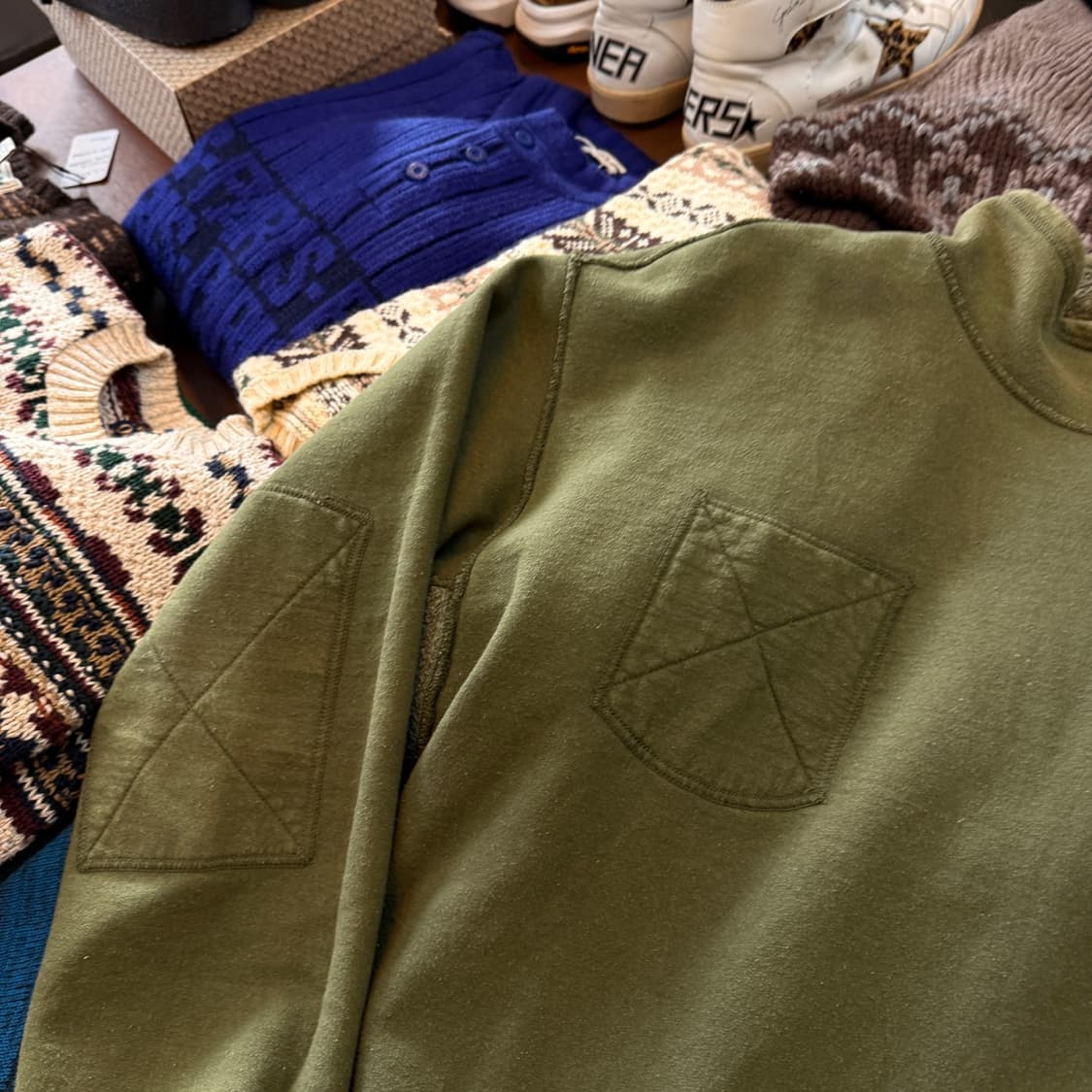 90S 디젤 밀리터리 리버서블 스웻셔츠 이탈리아생산 상품이미지10