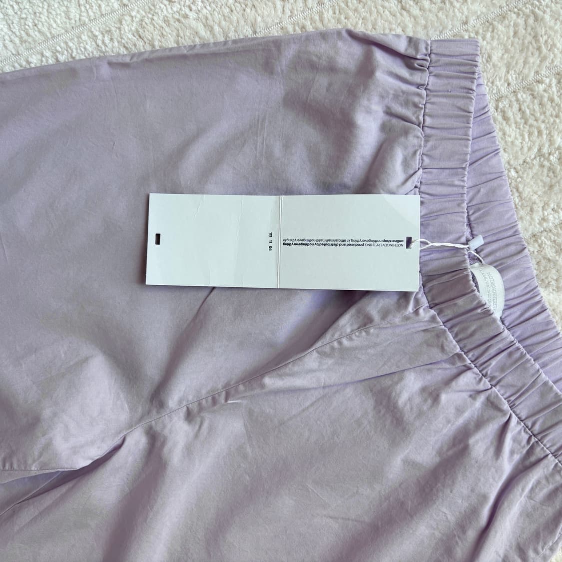 낫띵에브리띵 FRILL DETAIL COTTON PANTS IN 라벤더 상품이미지7