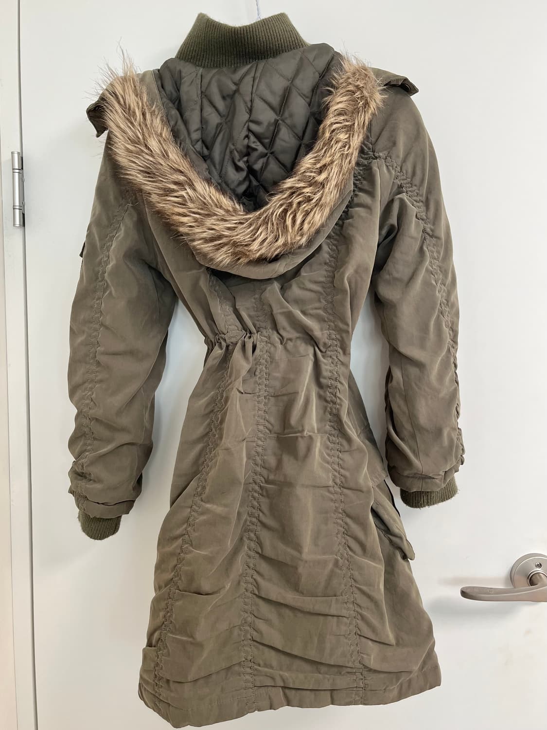 Pinky Palette 빈티지 퍼 후드 야상 파카 상품이미지5