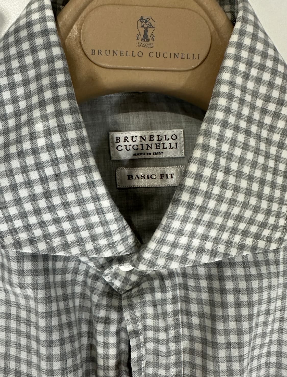 브루넬로 쿠치넬리 체크 베이직 핏 셔츠 상품이미지3