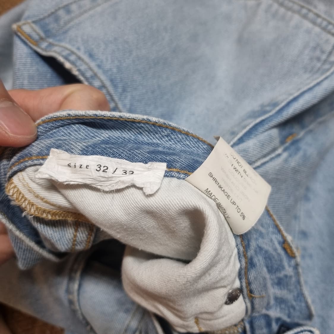 선플라워 트위스트 연청 데님 32x 32 상품이미지4