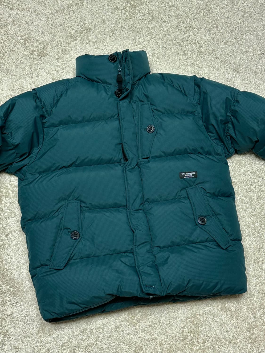 (상태굿/쿨거래할인) 그레고리 페퍼다운 다크그린 숏패딩 상품이미지2