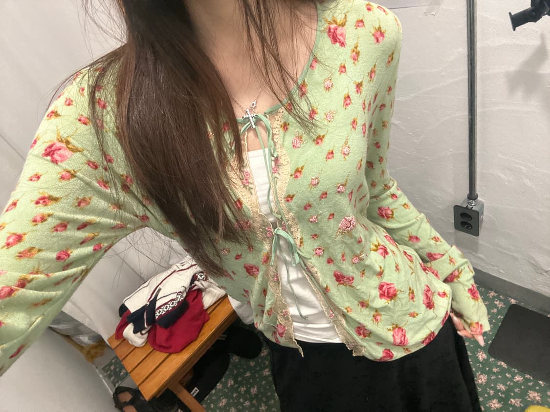 빈티지 가디건 실크100 안나 모리나리 상품이미지5