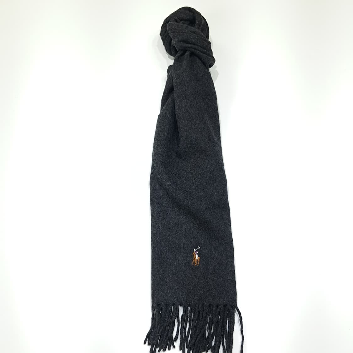 MX577 폴로 00s 이태리판 램스울 차콜그레이 머플러 목도리 상품이미지5