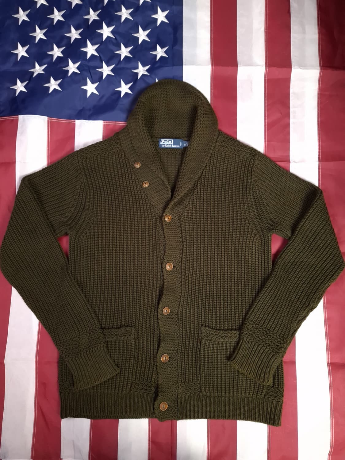 특A 오리지날 랄프로렌폴로 숄카라 가디건 상품이미지1