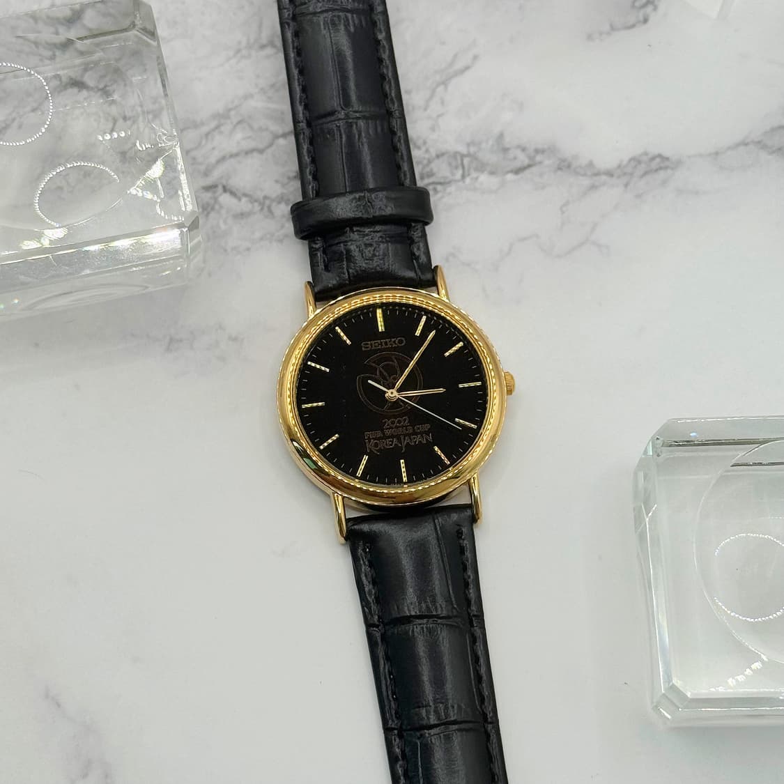 90s00s 빈티지 세이코 2002 월드컵 메모리얼 골드 워치 상품이미지4