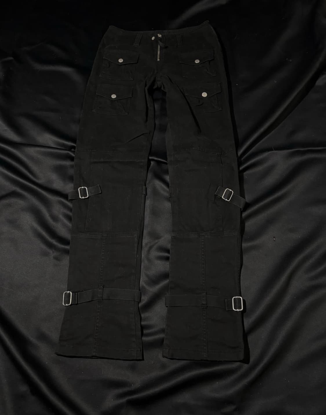 "GUESS"00's Y2K Bondage Black Pants 상품이미지2