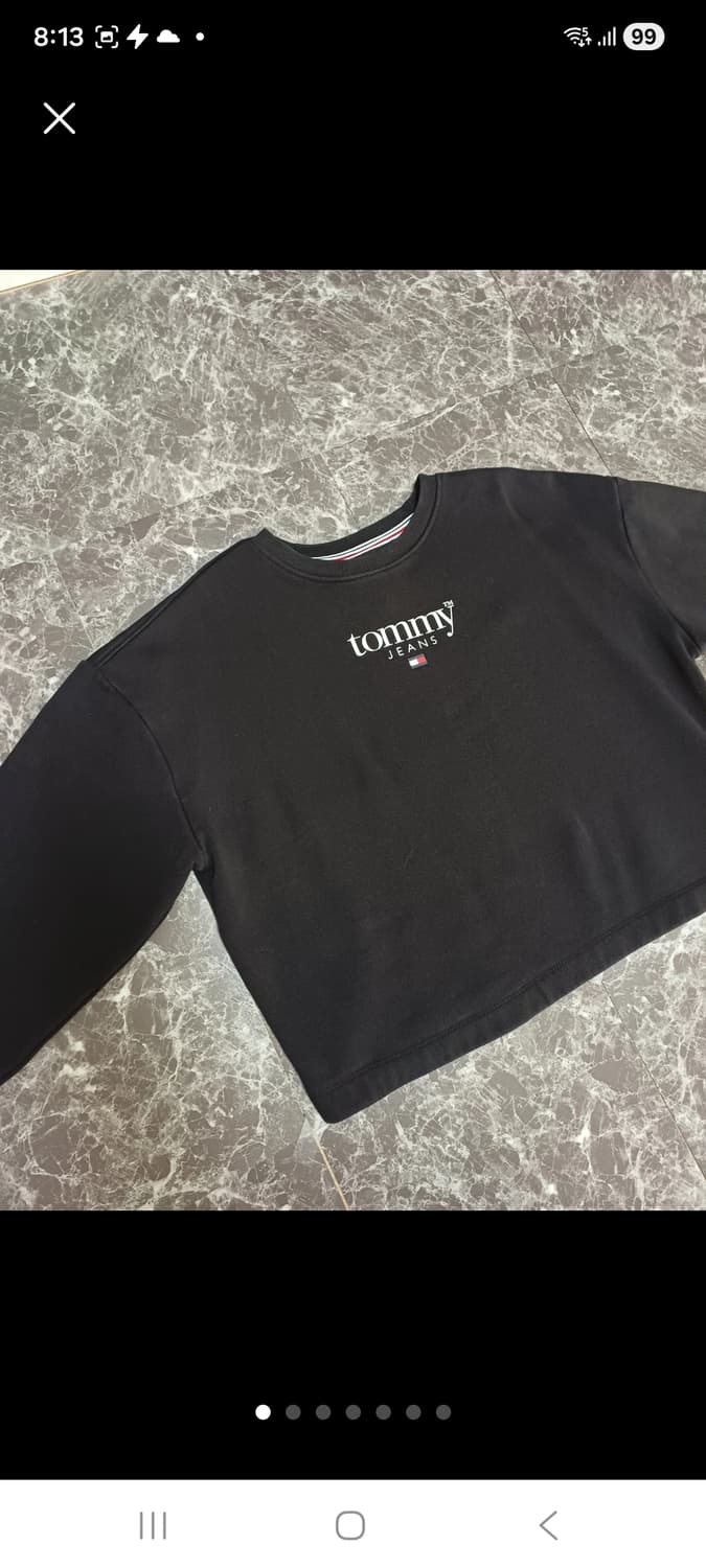 타미 진스(Tommy Jeans) 크롭 맨투맨 M 상품이미지1