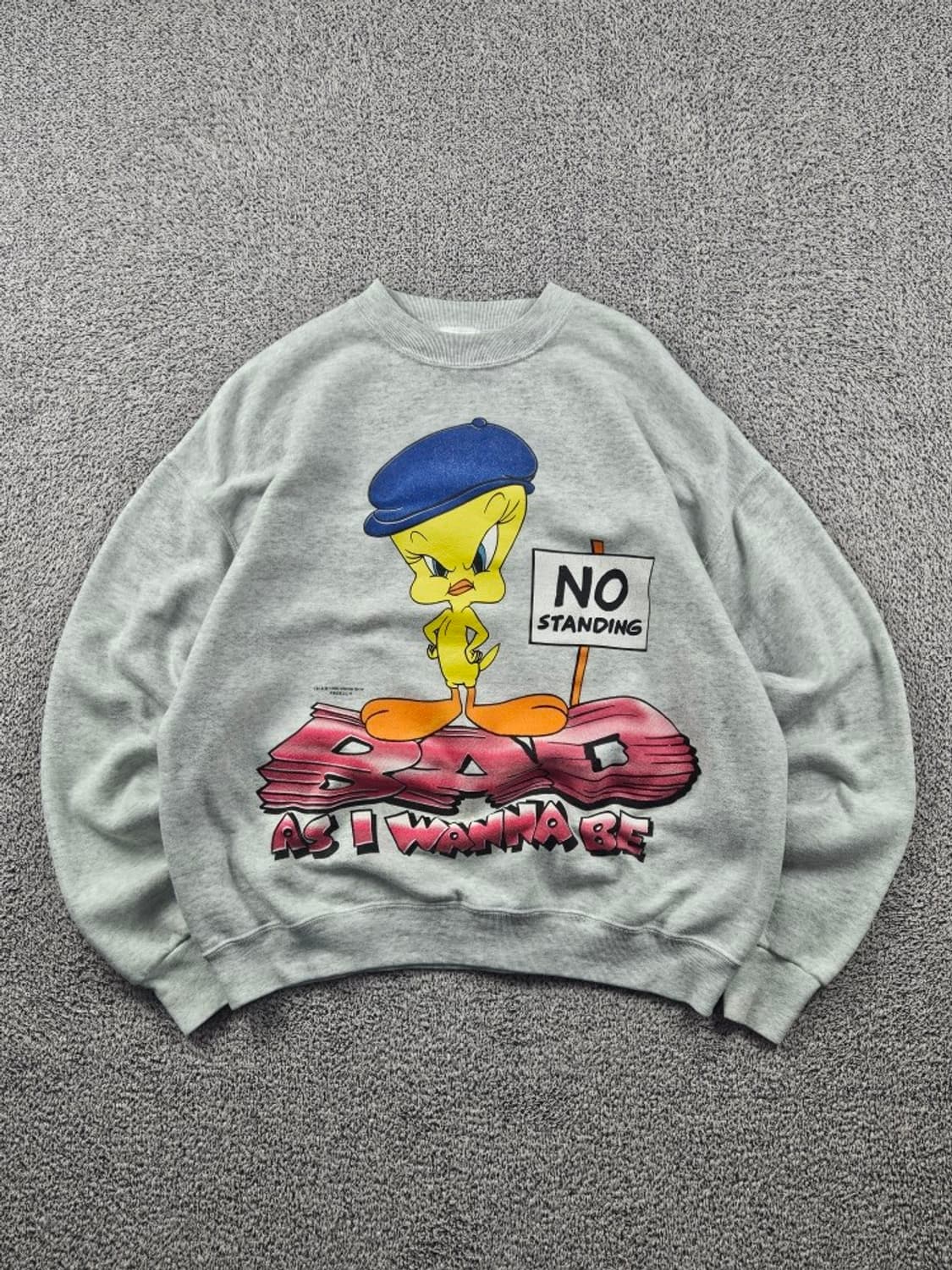 90's USA 루니툰즈 트위티 버드 맨투맨 스웻 셔츠 (L)/10814 상품이미지1