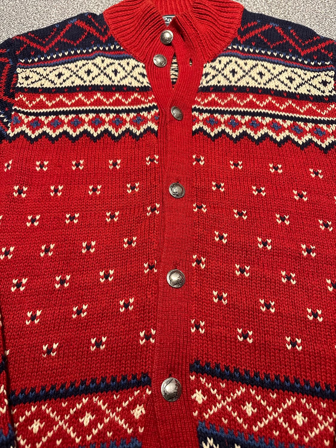 폴로랄프로렌 콘초 버튼 니트 가디건 L 상품이미지2