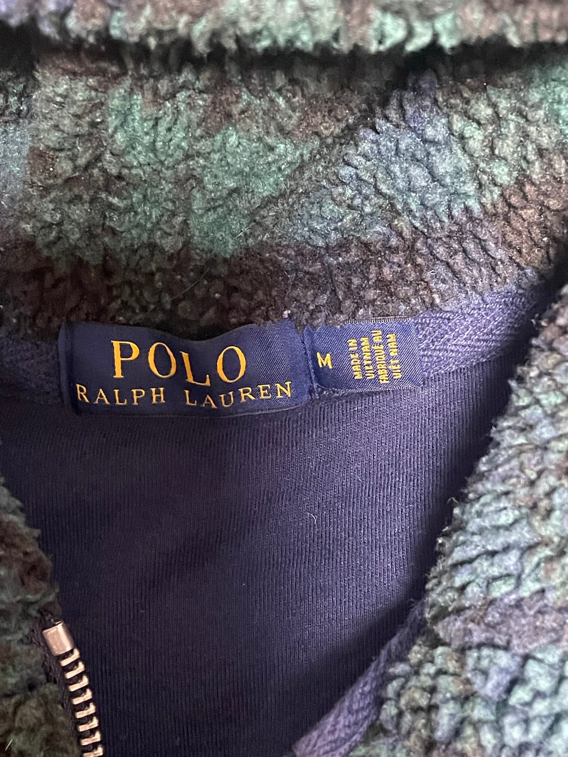 폴로랄프로렌 타탄체크 쉐르파 후드집업 상품이미지3