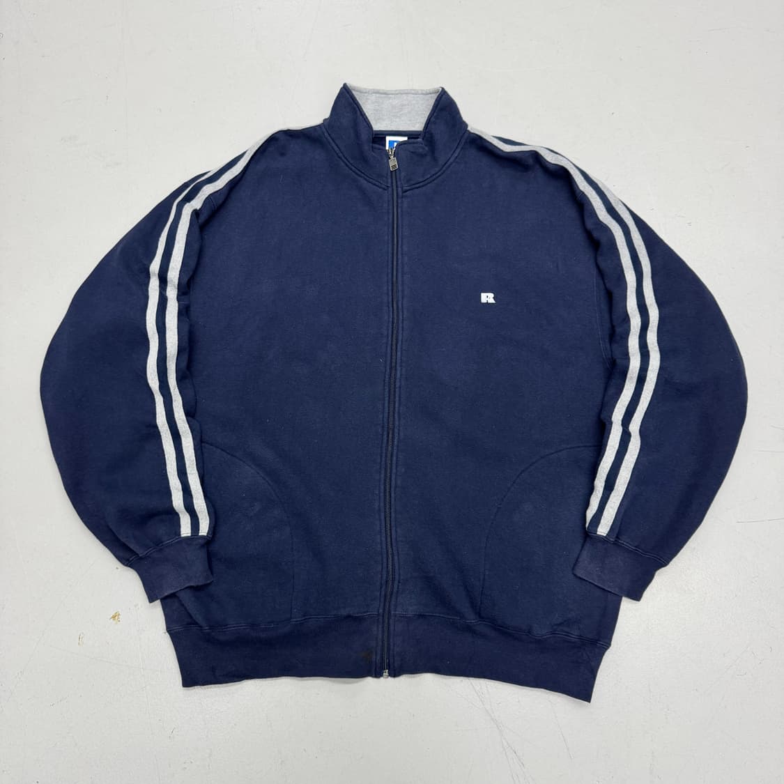 러셀 90s 스몰로고 코튼 져지 집업 상품이미지2