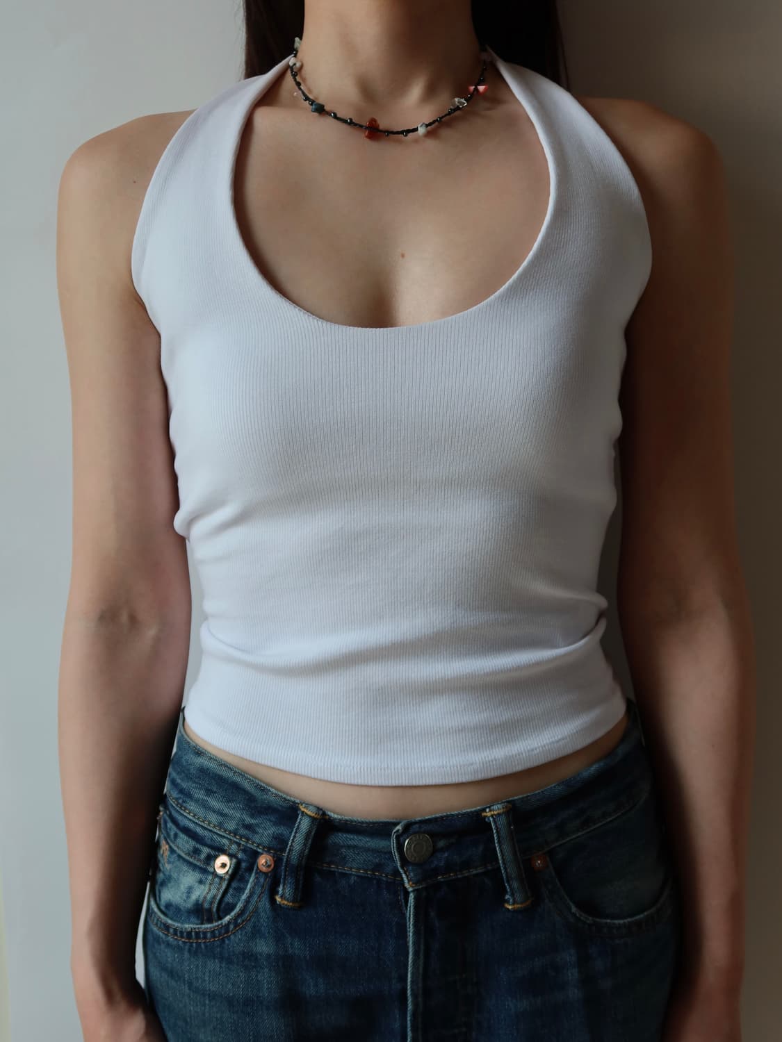 mixed stone beaded necklace 상품이미지2