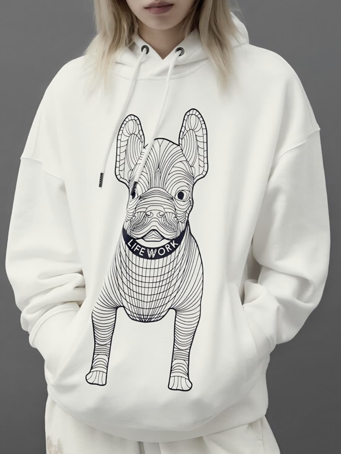 라이프워크 남여공용 빅 라독 오버핏 후드티S(M) 상품이미지1