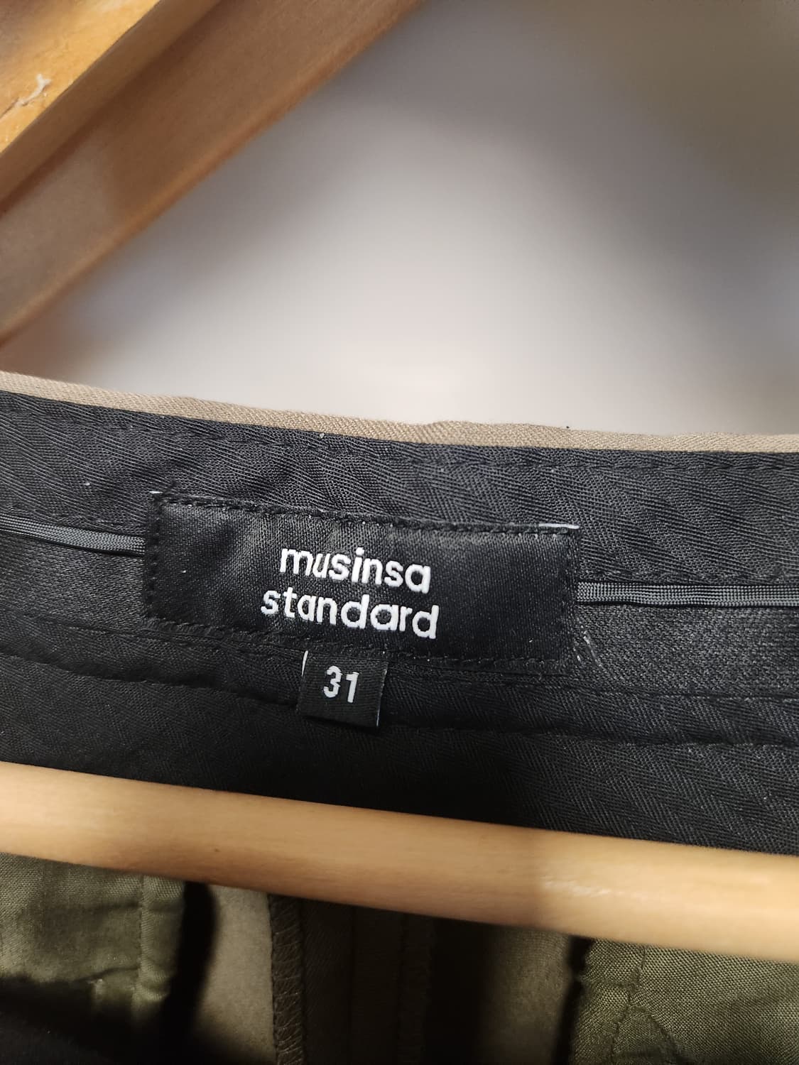 무신사 와이드 슬랙스 31 더스티베이지 상품이미지2