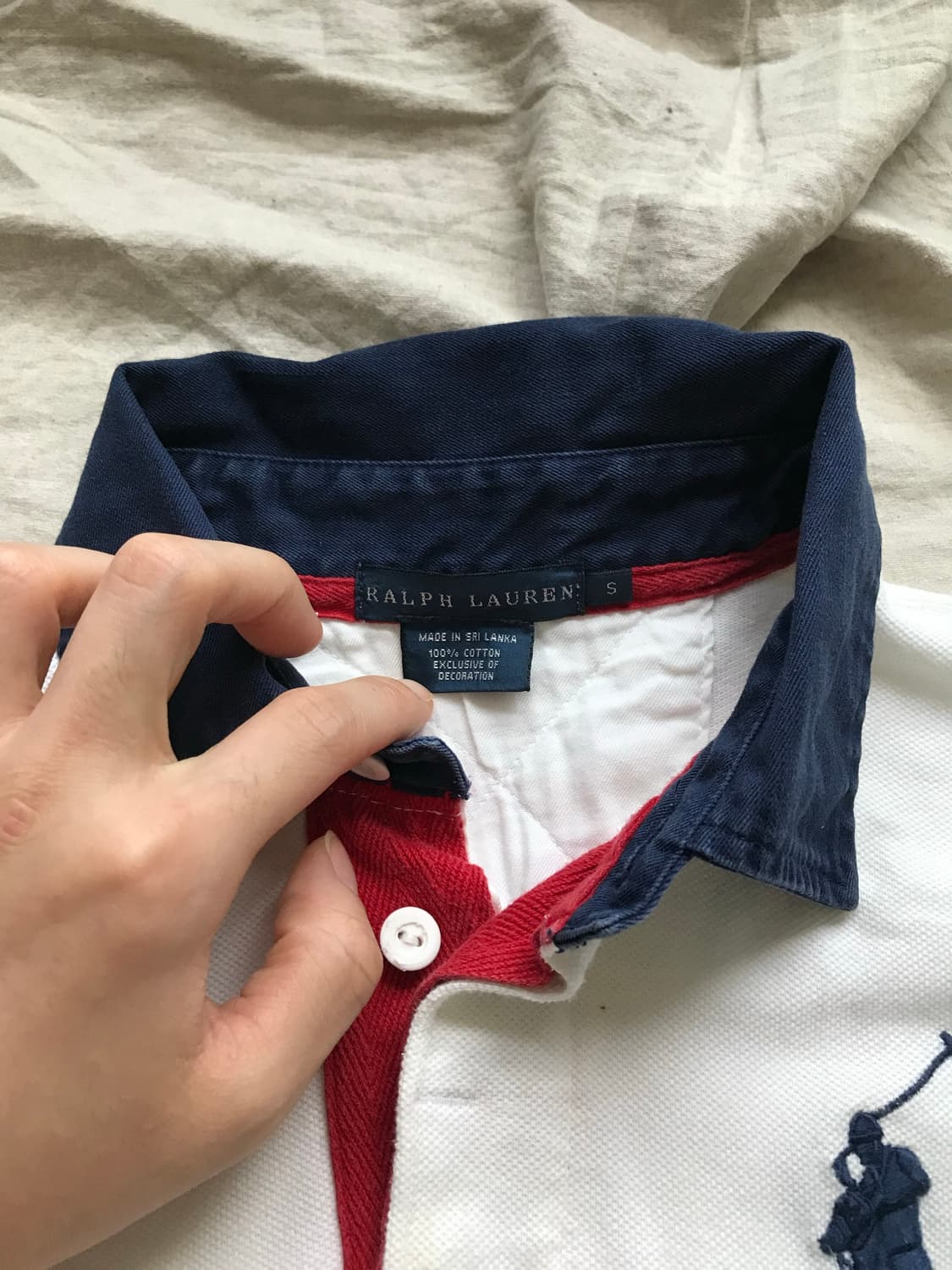폴로 랄프로렌 빅포니로고 화이트 카라티 상품이미지6
