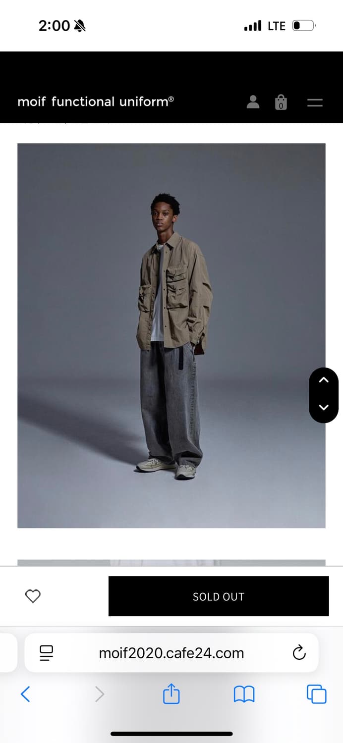 24fw 모이프 와이드데님 블리치드블랙 상품이미지1