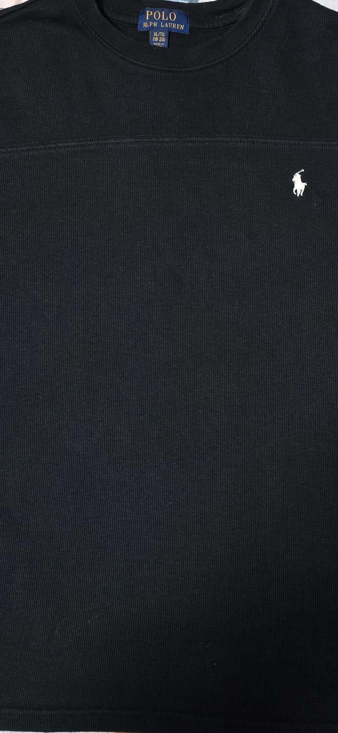 폴로 랄프로렌 우먼 블랙 와플 긴팔티 55-66 상품이미지5