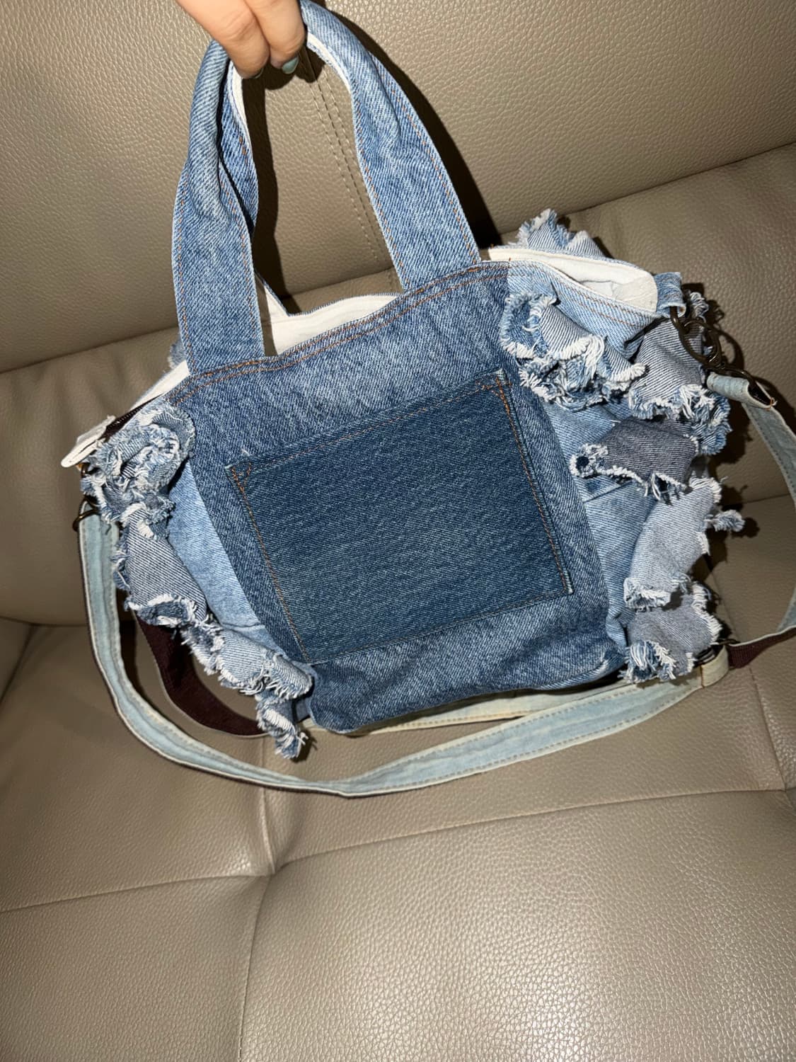 shoes printing corsage point denim bag 상품이미지4